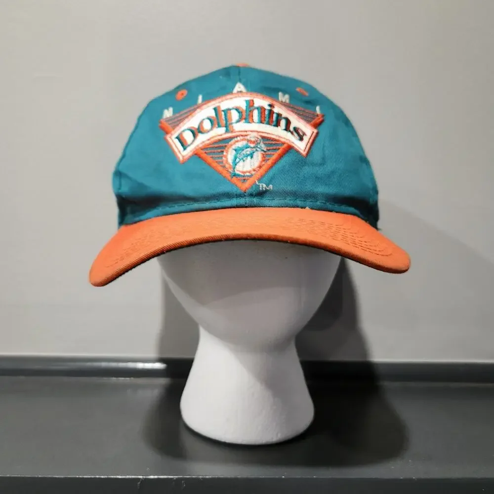VTG 90s Miami Dolphins Team NFL‎ Football Snapback Hat Cap OSFA 1990s